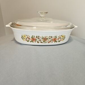 Rare Vintage Indian Summer Corningware Casserole Dish W/ Lid,  1.5 Qt Pre-owened